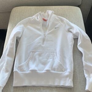 Nike White Quarter-Zip Pullover